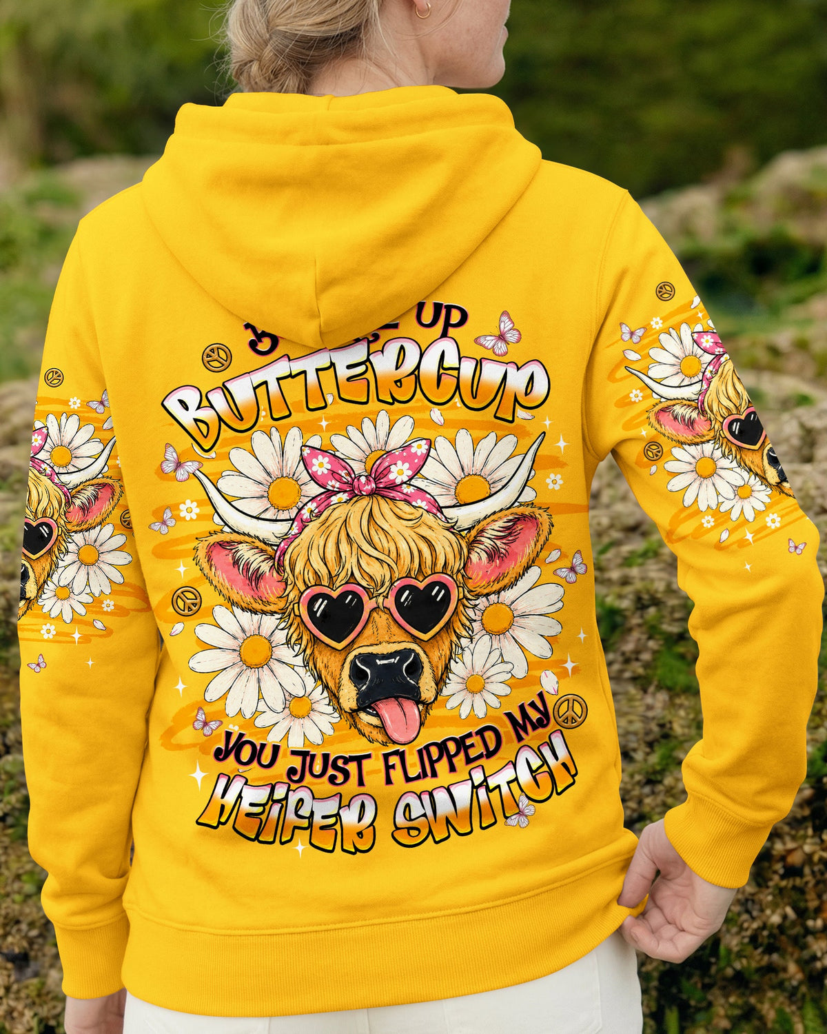 BUCKLE UP BUTTERCUP HEIFER SWITCH COW ALL OVER PRINT - TLNT1706262