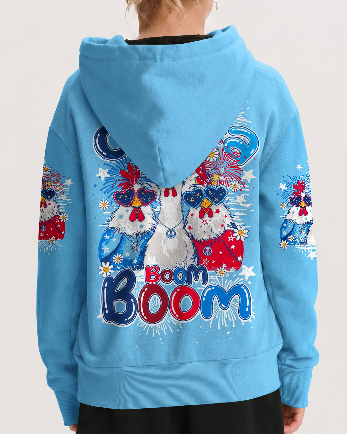 CHICKA BOOM BOOM HIPPIE CHICKEN KIDS ALL OVER PRINT - TY0406262