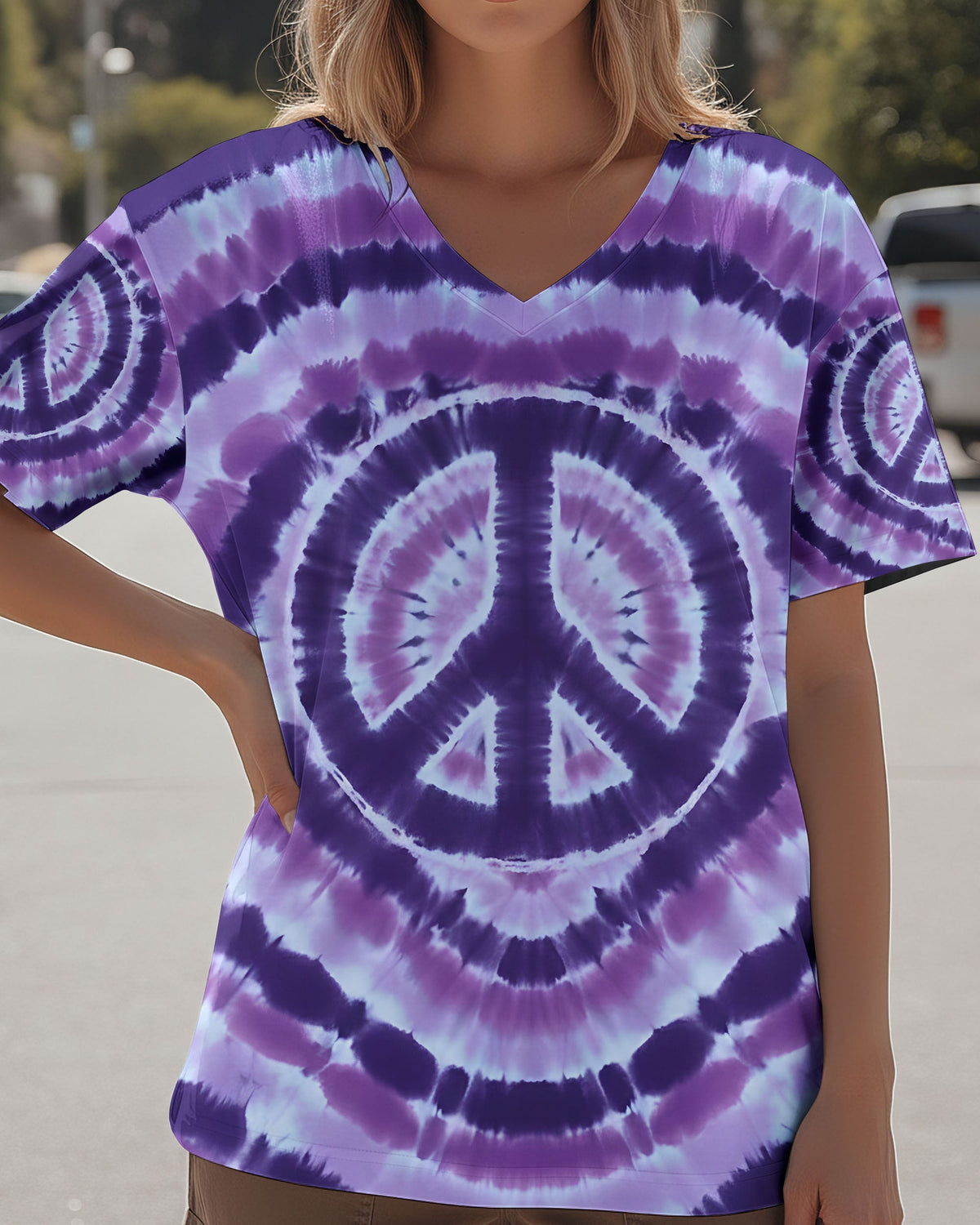PEACE VIOLET ALL OVER PRINT - TYQY2912252