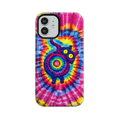 CAT COLORFUL SWIRL PATTERN PHONE CASE  - TLNO0701261