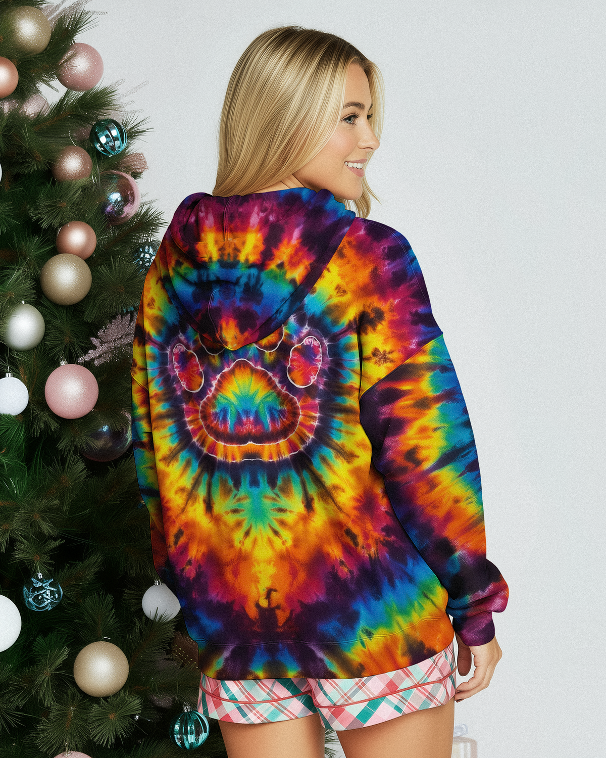 RAINBOW PAW TIE DYE ALL OVER PRINT - KMTM0511258