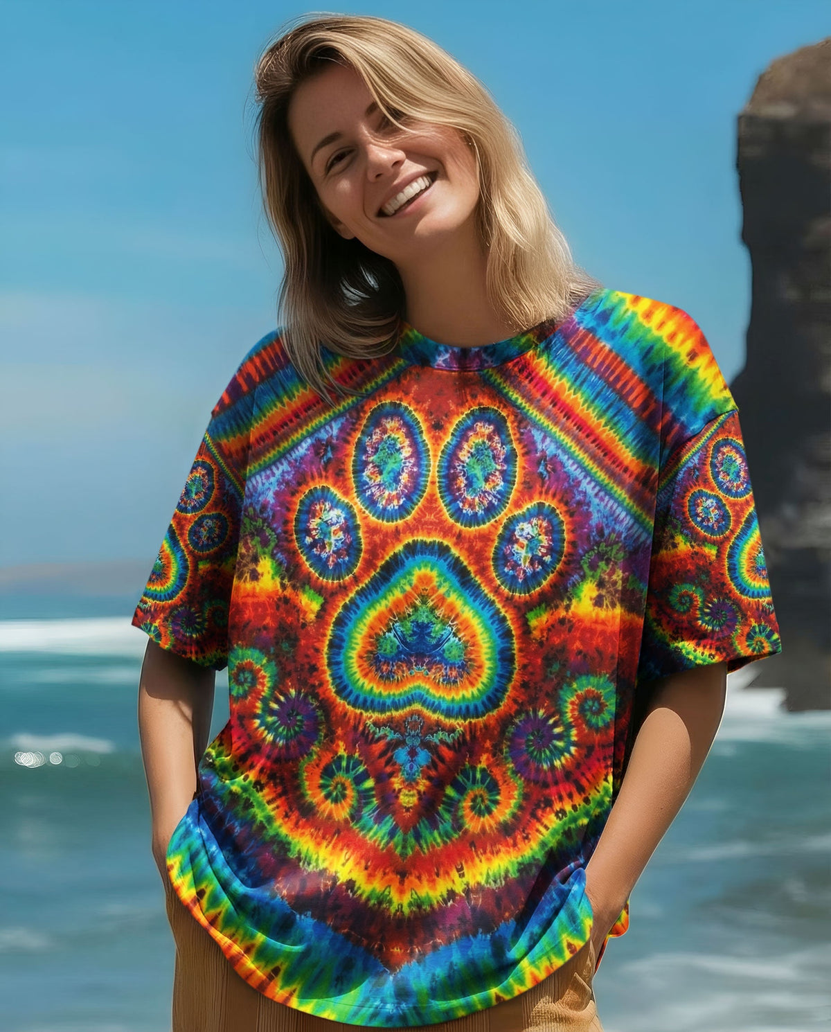 PAW PRINT COLORFUL PATTERN ALL OVER PRINT - TLNO2612251