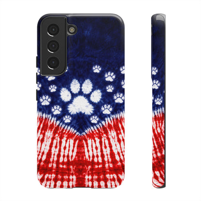 PAW PRINT RED WHITE & BLUE PHONE CASE - TLTW1604262