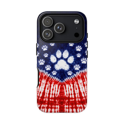 PAW PRINT RED WHITE & BLUE PHONE CASE - TLTW1604262