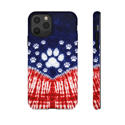 PAW PRINT RED WHITE & BLUE PHONE CASE - TLTW1604262