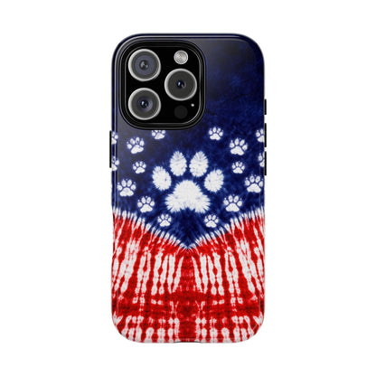 PAW PRINT RED WHITE & BLUE PHONE CASE - TLTW1604262