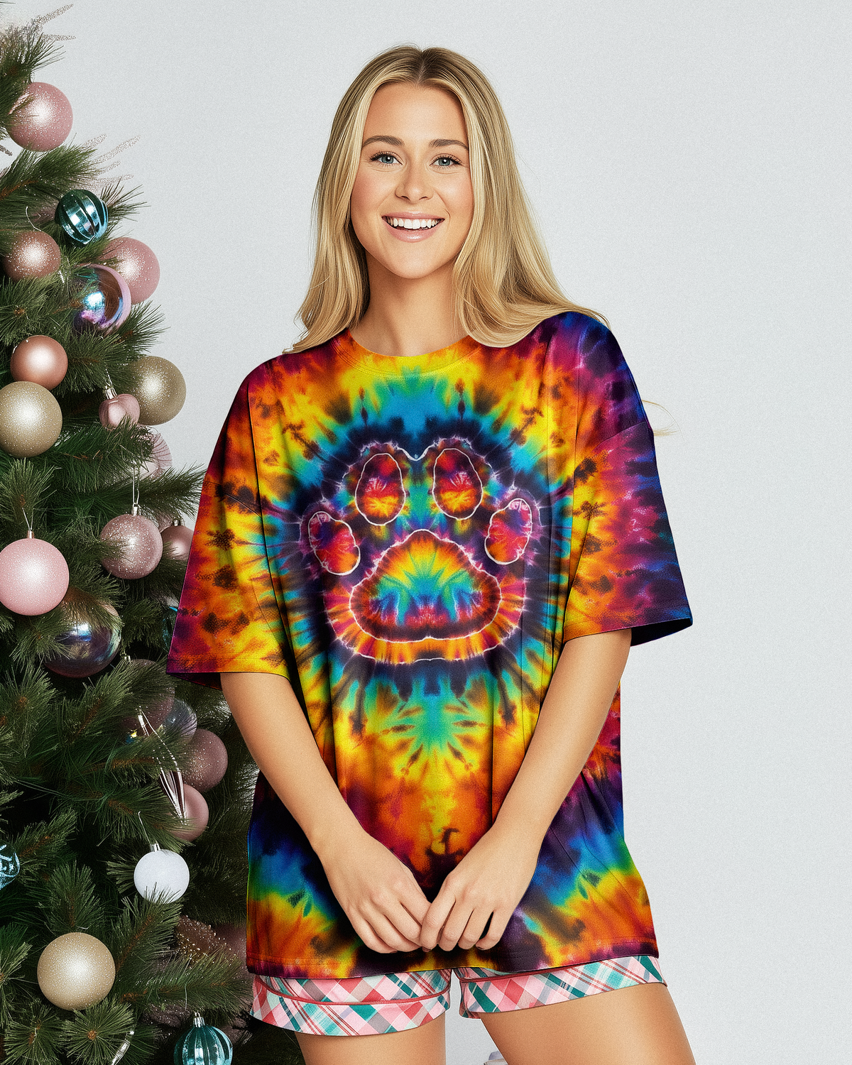 RAINBOW PAW TIE DYE ALL OVER PRINT - KMTM0511258