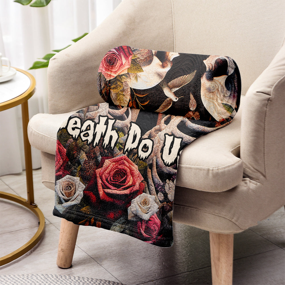 Til Death Do Us Part - Personalized Skull Blanket