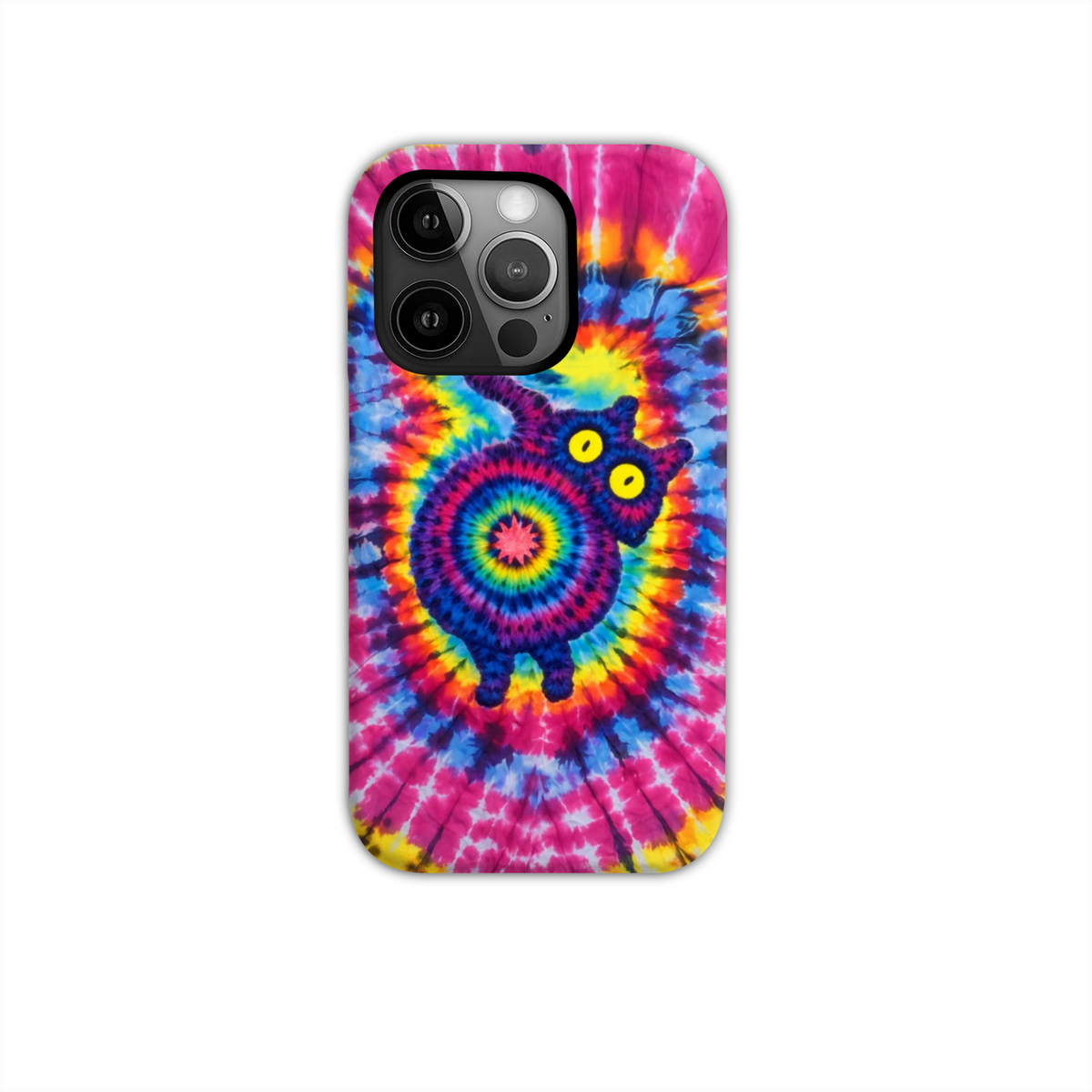 CAT COLORFUL SWIRL PATTERN PHONE CASE  - TLNO0701261