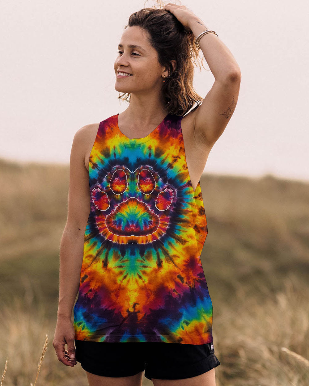 RAINBOW PAW TIE DYE ALL OVER PRINT - KMTM0511258
