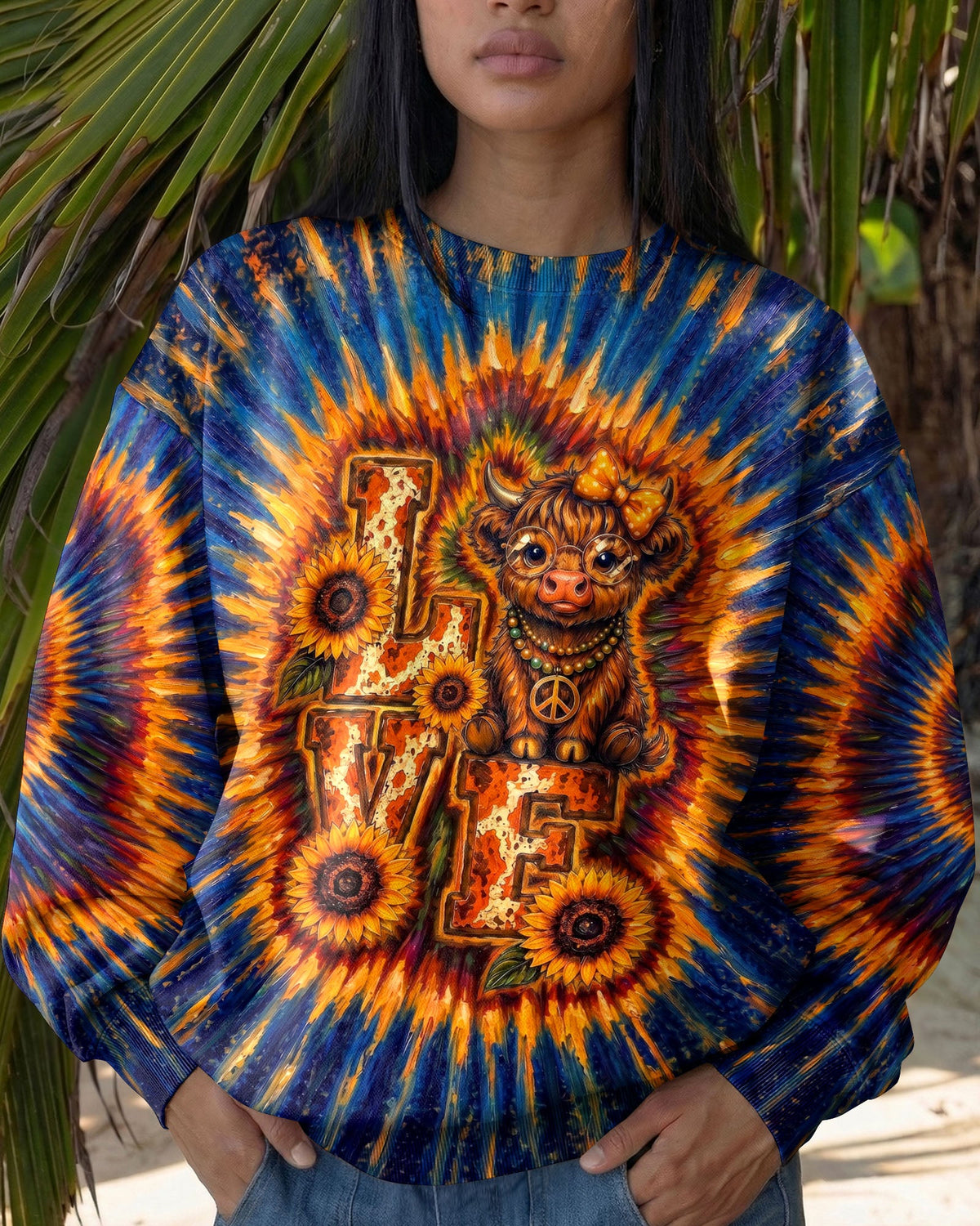 LOVE HEIFER SWIRL ALL OVER PRINT - KMTM2204261