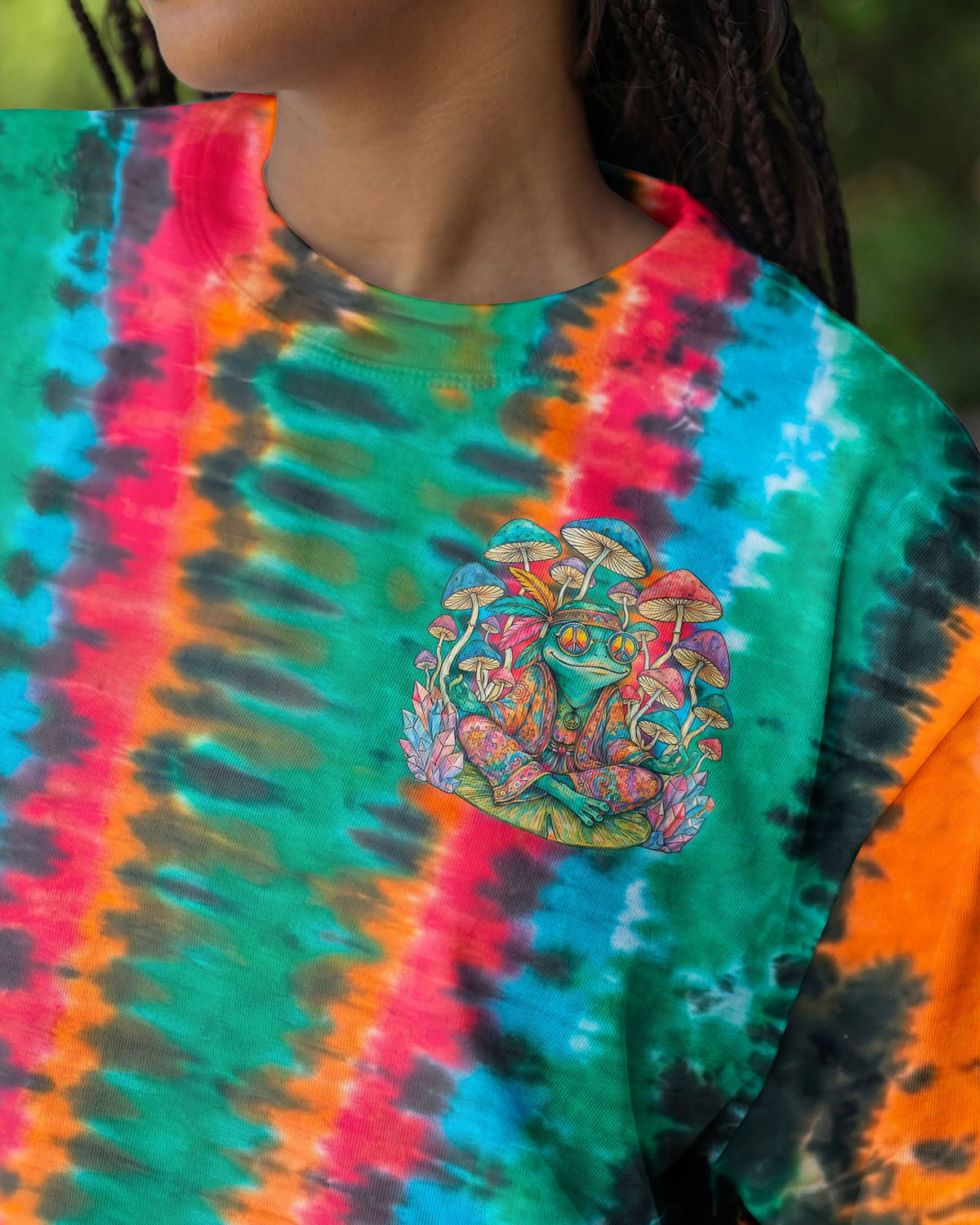 JUST BREATHE HIPPIE FROG ALL OVER PRINT - RI2706212