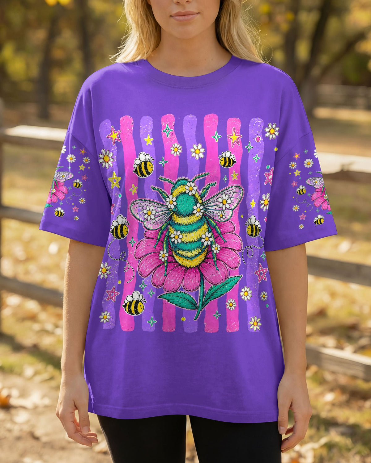STAY KIND BLOOM WILD BEE ALL OVER PRINT - TLHG0705263