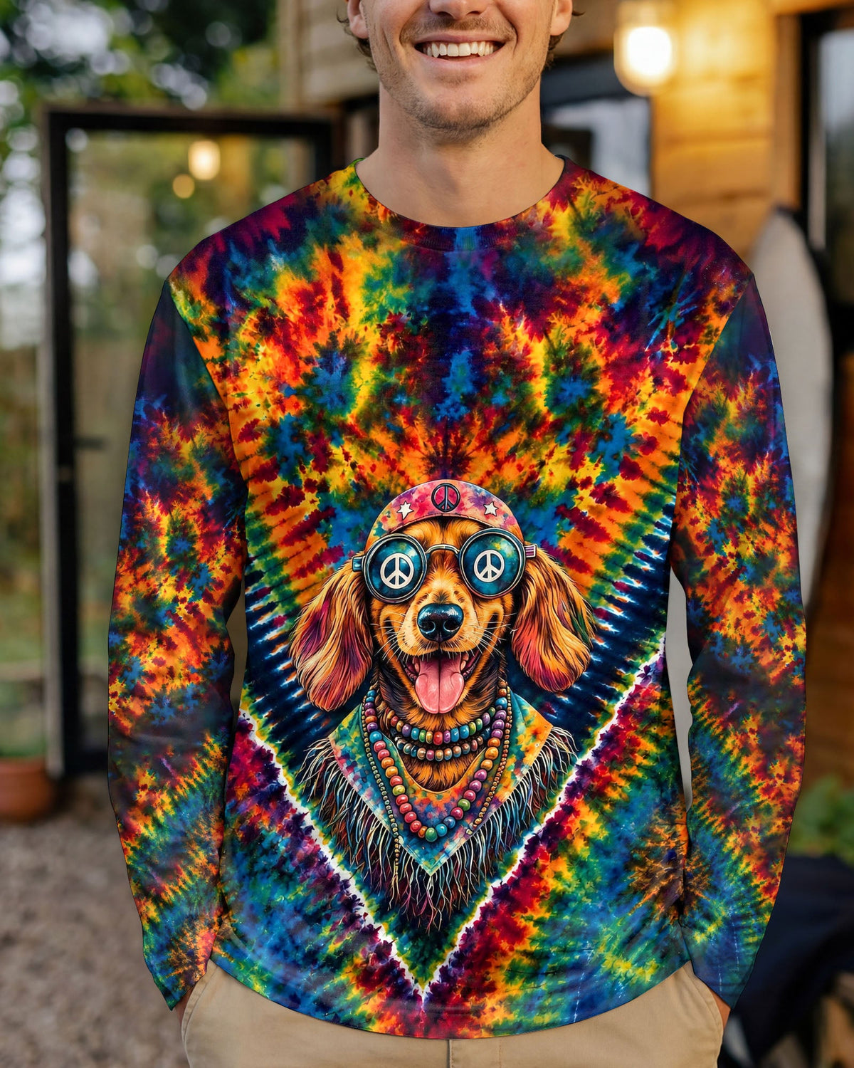 JUST BREATHE BOHO DACHSHUND DOG ALL OVER PRINT - TLHG1205262