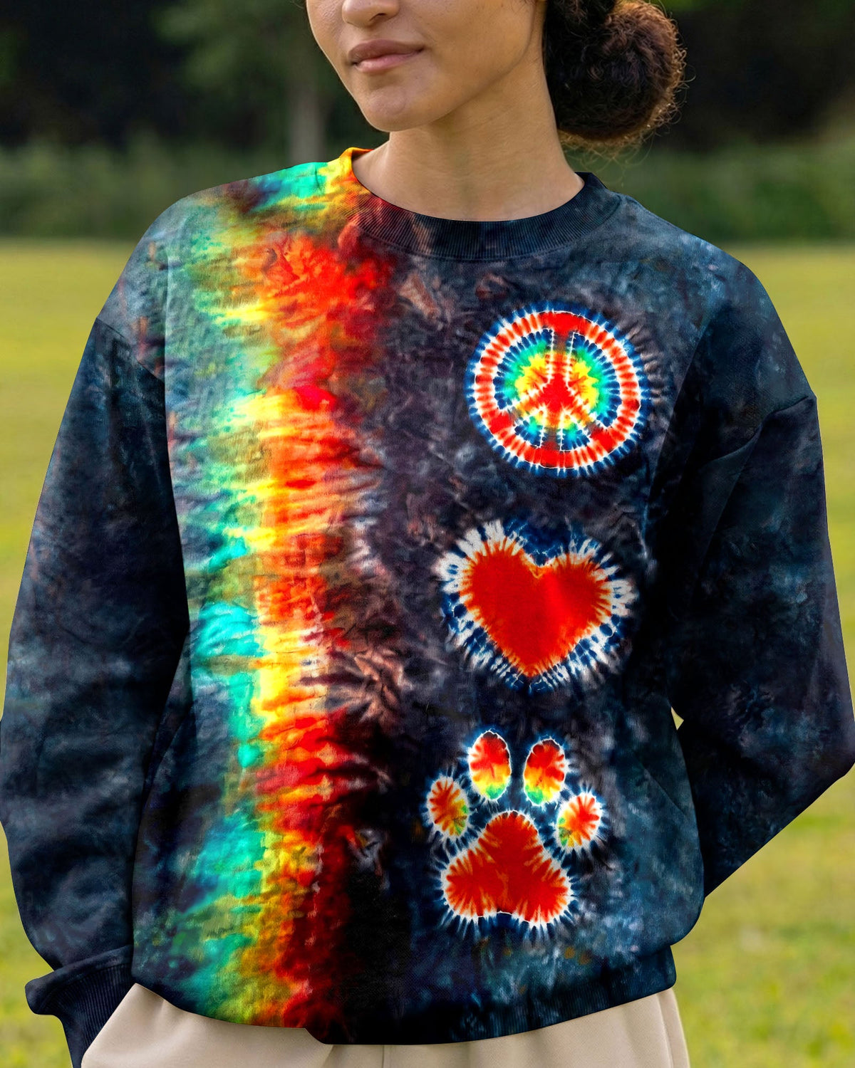 PEACE LOVE PAW PRINT ALL OVER PRINT - TLHG1505261