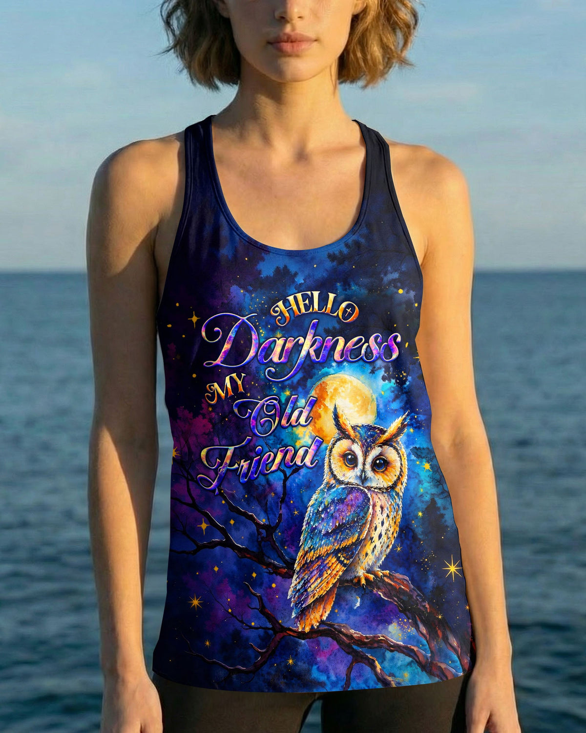 HELLO DARKNESS MY OLD FRIEND OWL ALL OVER PRINT  - TLHG2404263