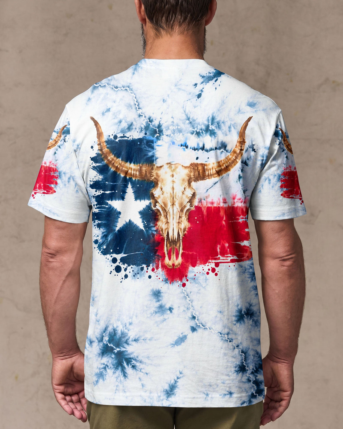 LONGHORN SKULL TEXAS ALL OVER PRINT   - TLHG2606262