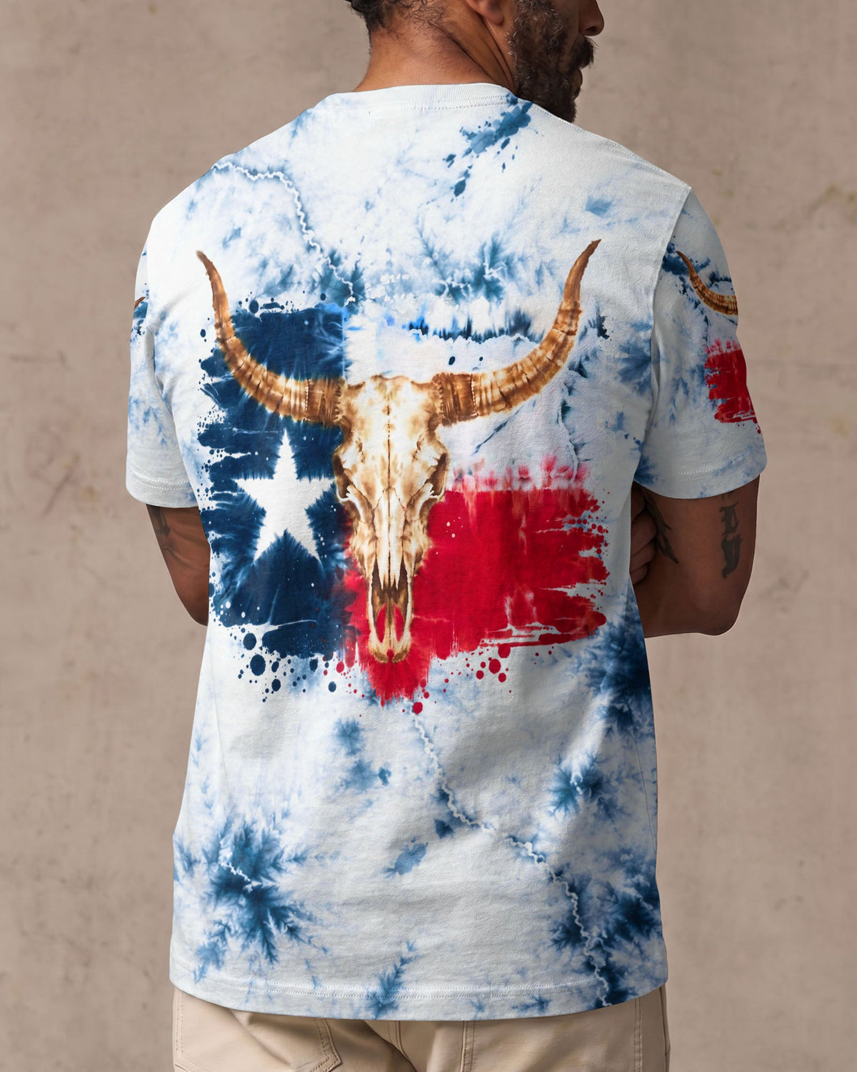 LONGHORN SKULL TEXAS ALL OVER PRINT   - TLHG2606262