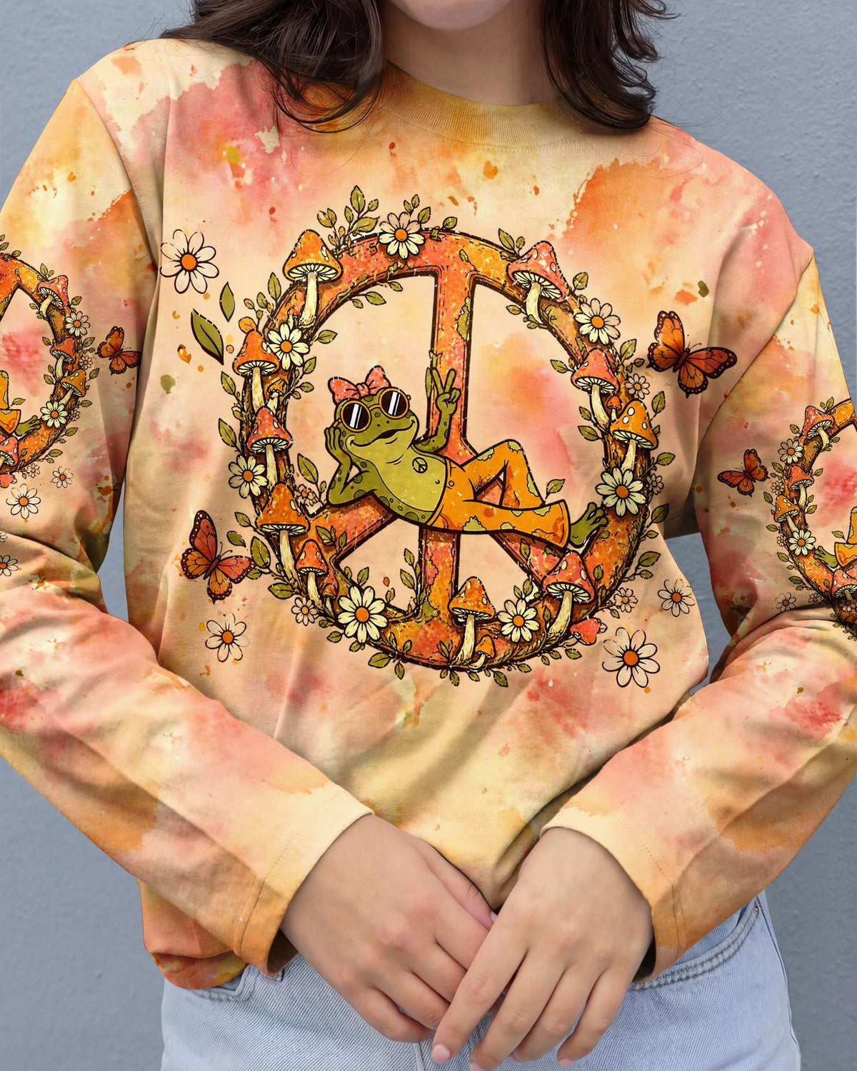 I WAS SIMPLY BORN TO DILLY DALLY FROG ALL OVER PRINT  - TLHG2804261
