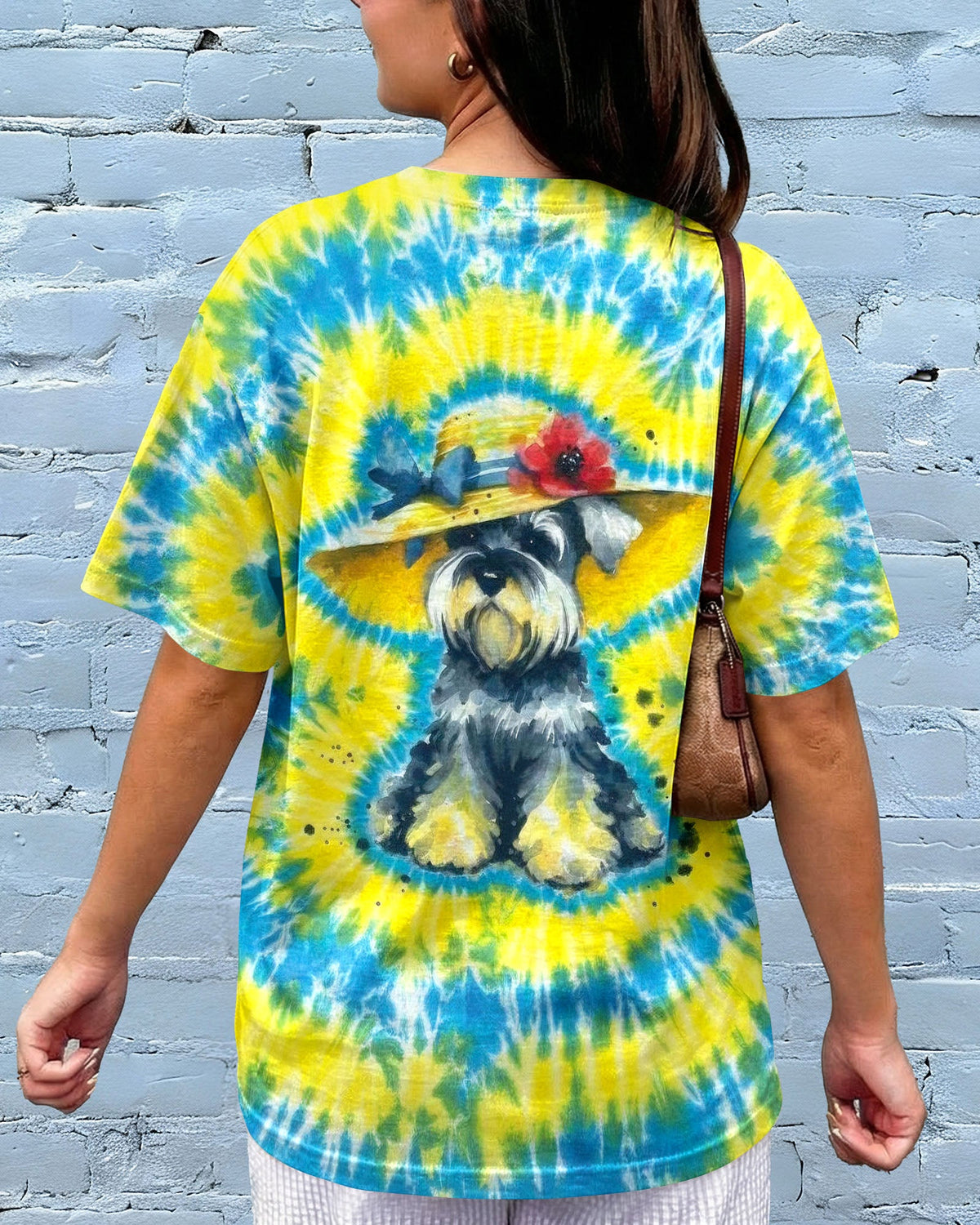 SCHNAUZER DOG YELLOW PATTERN ALL OVER PRINT - TLHG2905263