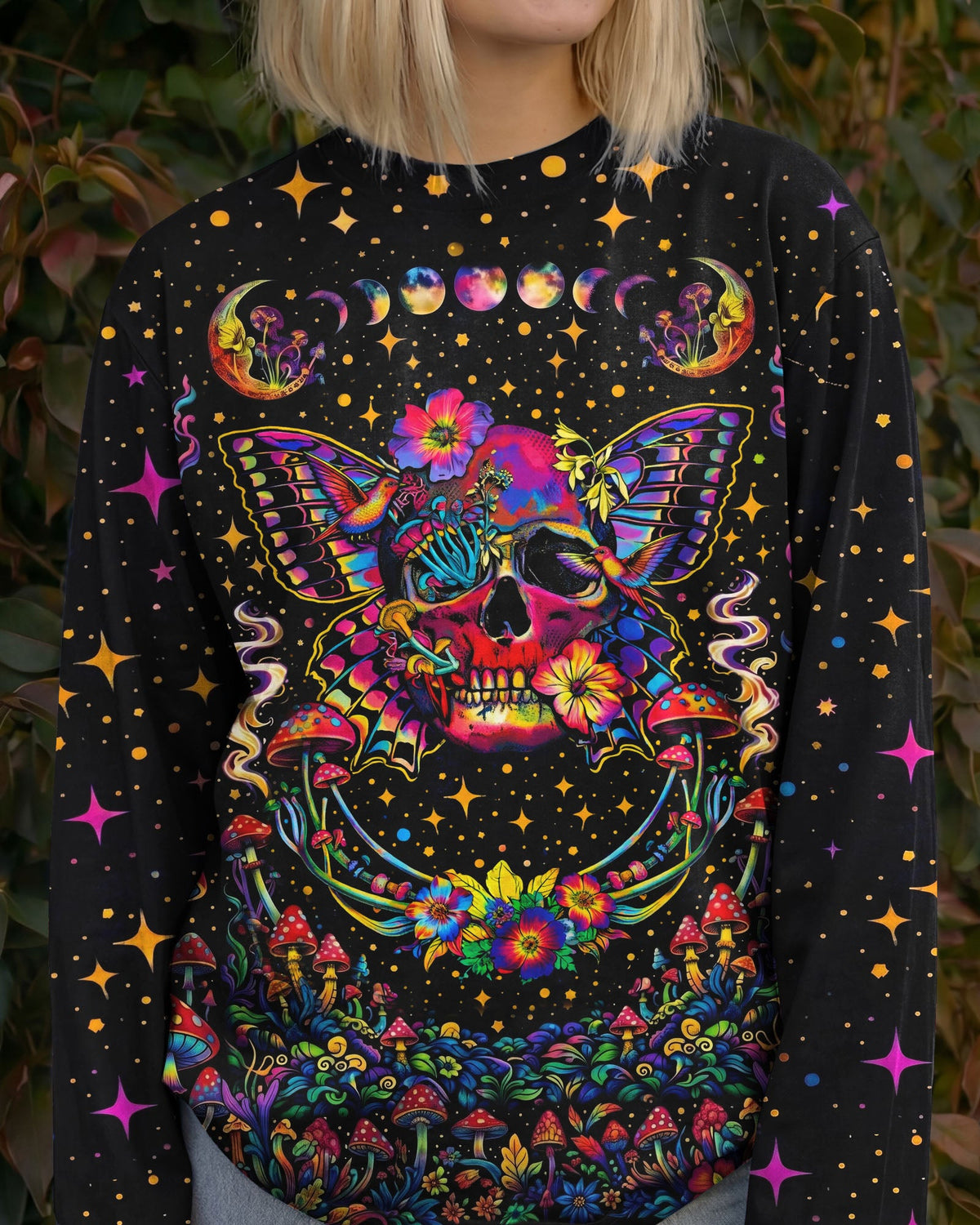 COSMIC SKULL HIPPIE BUTTERFLY ALL OVER PRINT - TLHN2104263