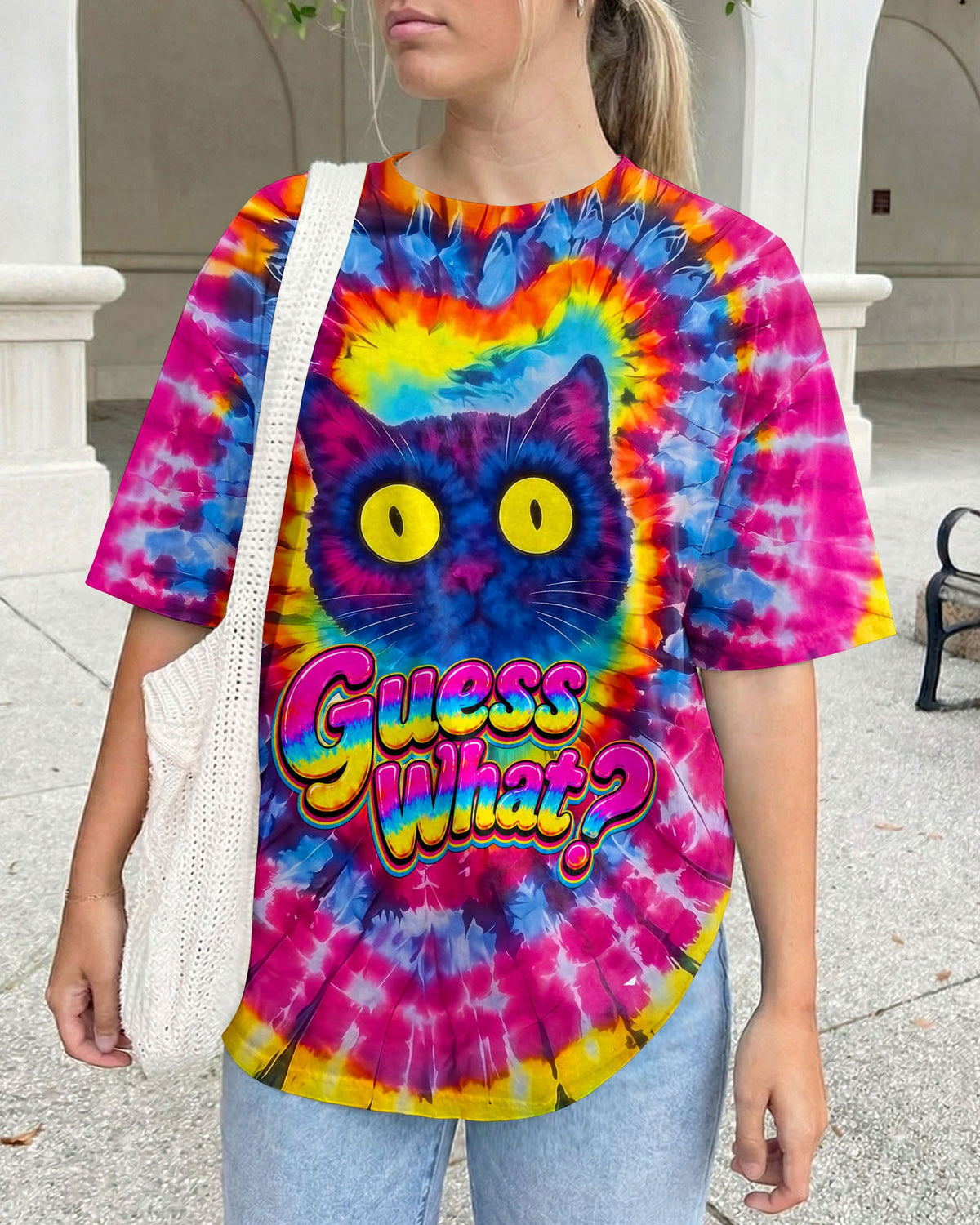 GUESS WHAT FUNNY CAT ALL OVER PRINT - TLNO1805261