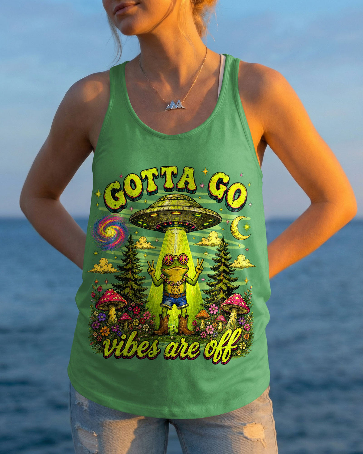 GOTTA GO VIBES ARE OFF FROG ALL OVER PRINT - TLNO1906262