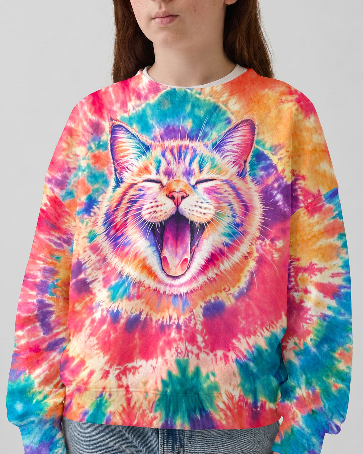JOYFUL CAT WATERCOLOR PATTERN KIDS ALL OVER PRINT  - TLNO2505262