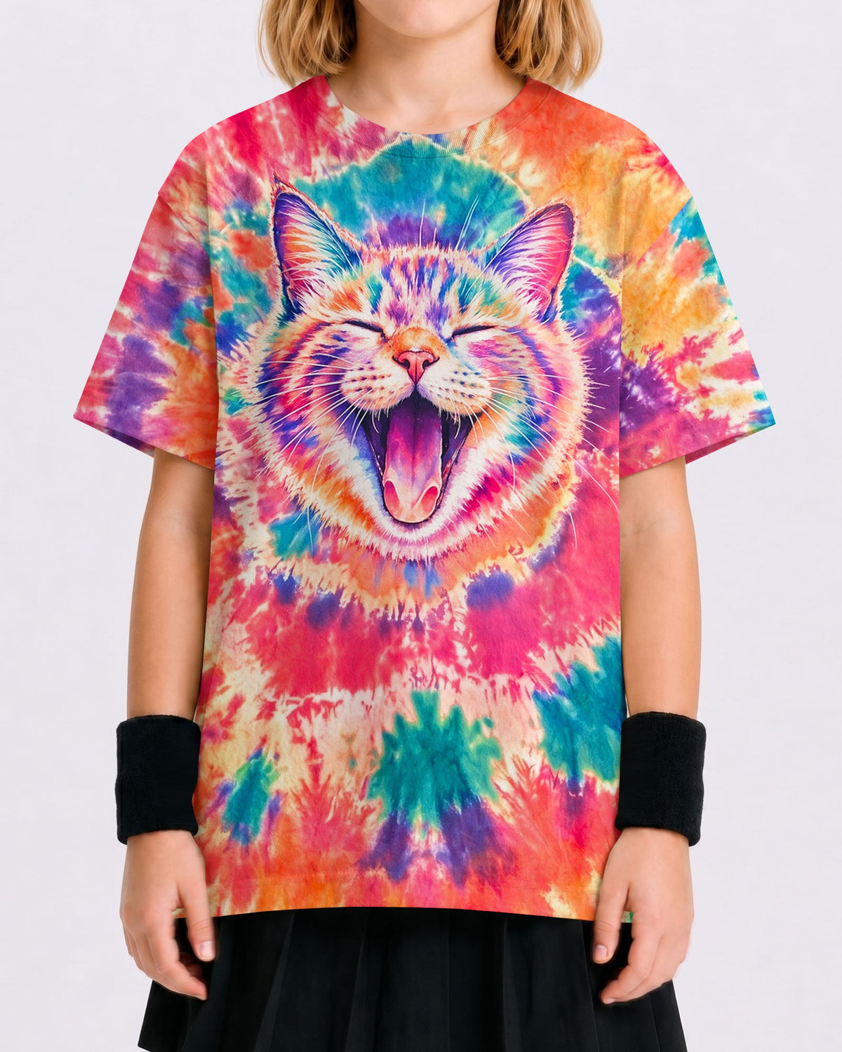 JOYFUL CAT WATERCOLOR PATTERN KIDS ALL OVER PRINT  - TLNO2505262