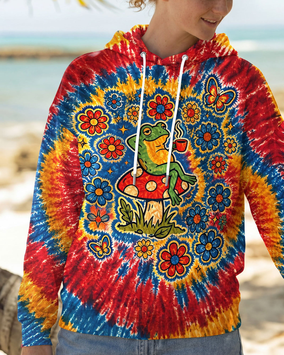 I WAS SIMPLY BORN TO DILLY DALLY FROG ALL OVER PRINT - TLNT2304263