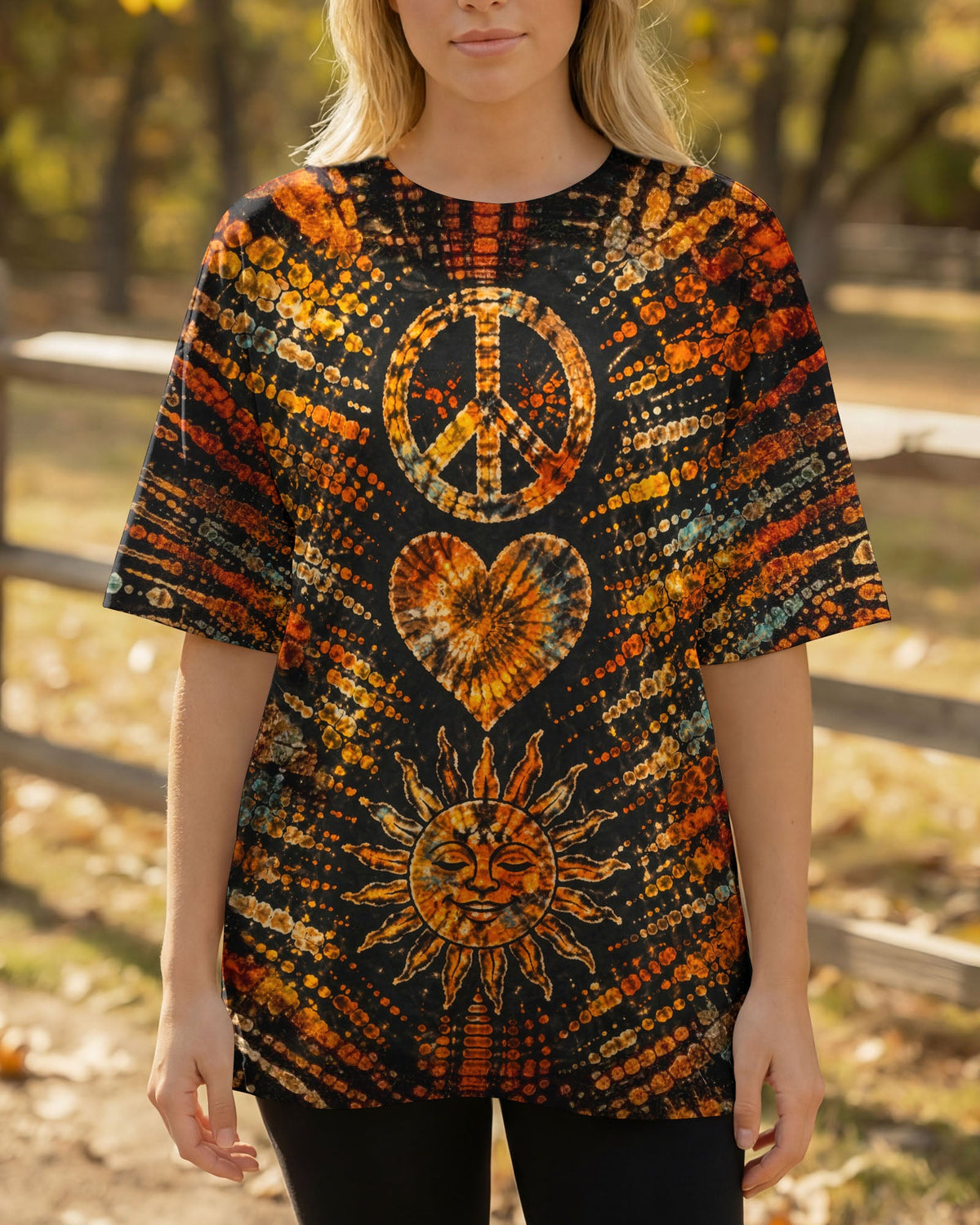 PEACE LOVE HIPPIE SUN ALL OVER PRINT - TLTW0104261