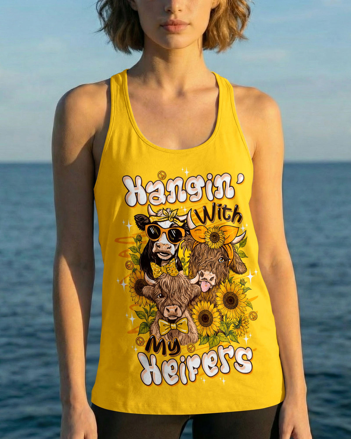 HANGIN' WITH MY HEIFERS HIGHLAND COW ALL OVER PRINT - TLTW0907264