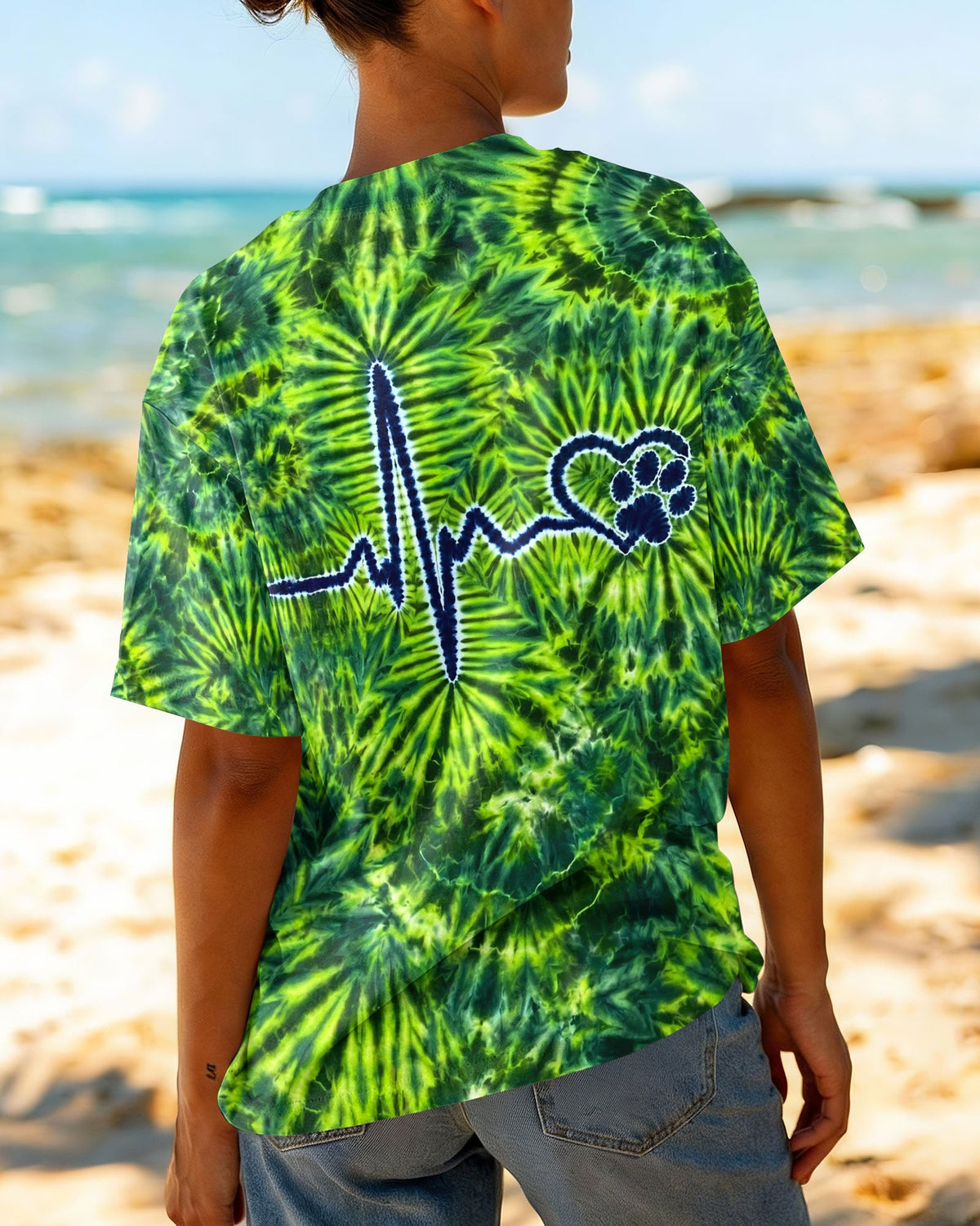 HEARTBEAT PAW PRINT BURST ALL OVER PRINT  - TLTW1506264