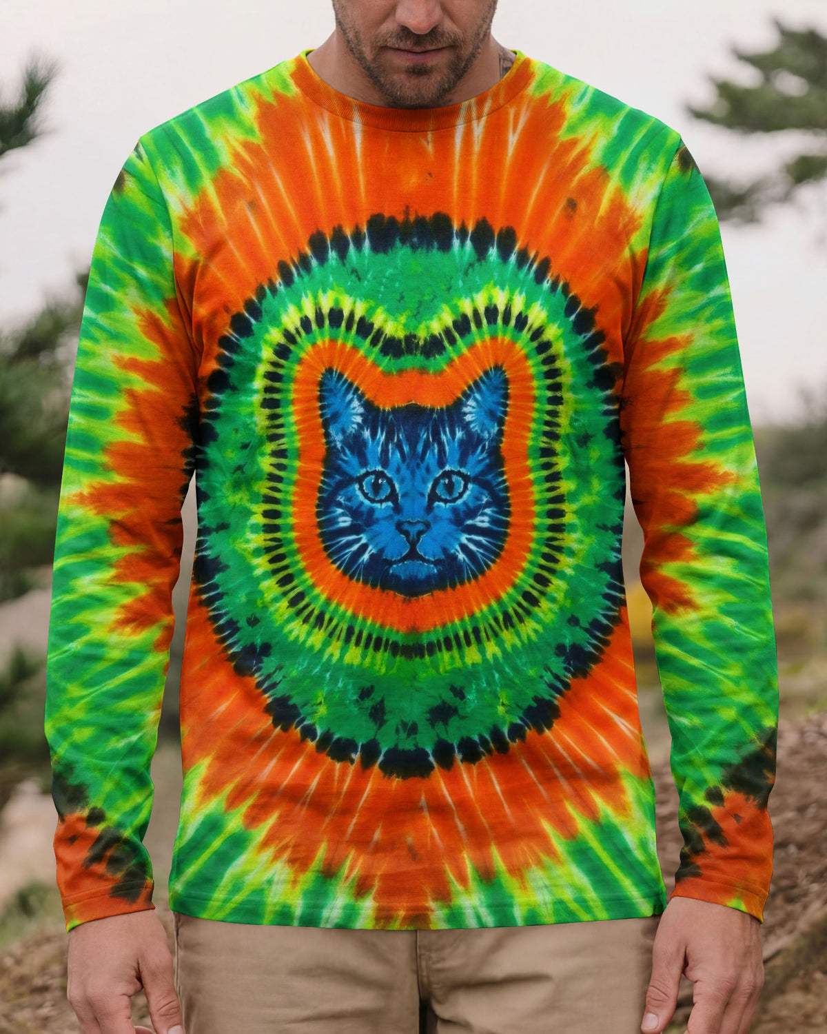 FUNNY CAT SWIRL ALL OVER PRINT - TLTW2205263