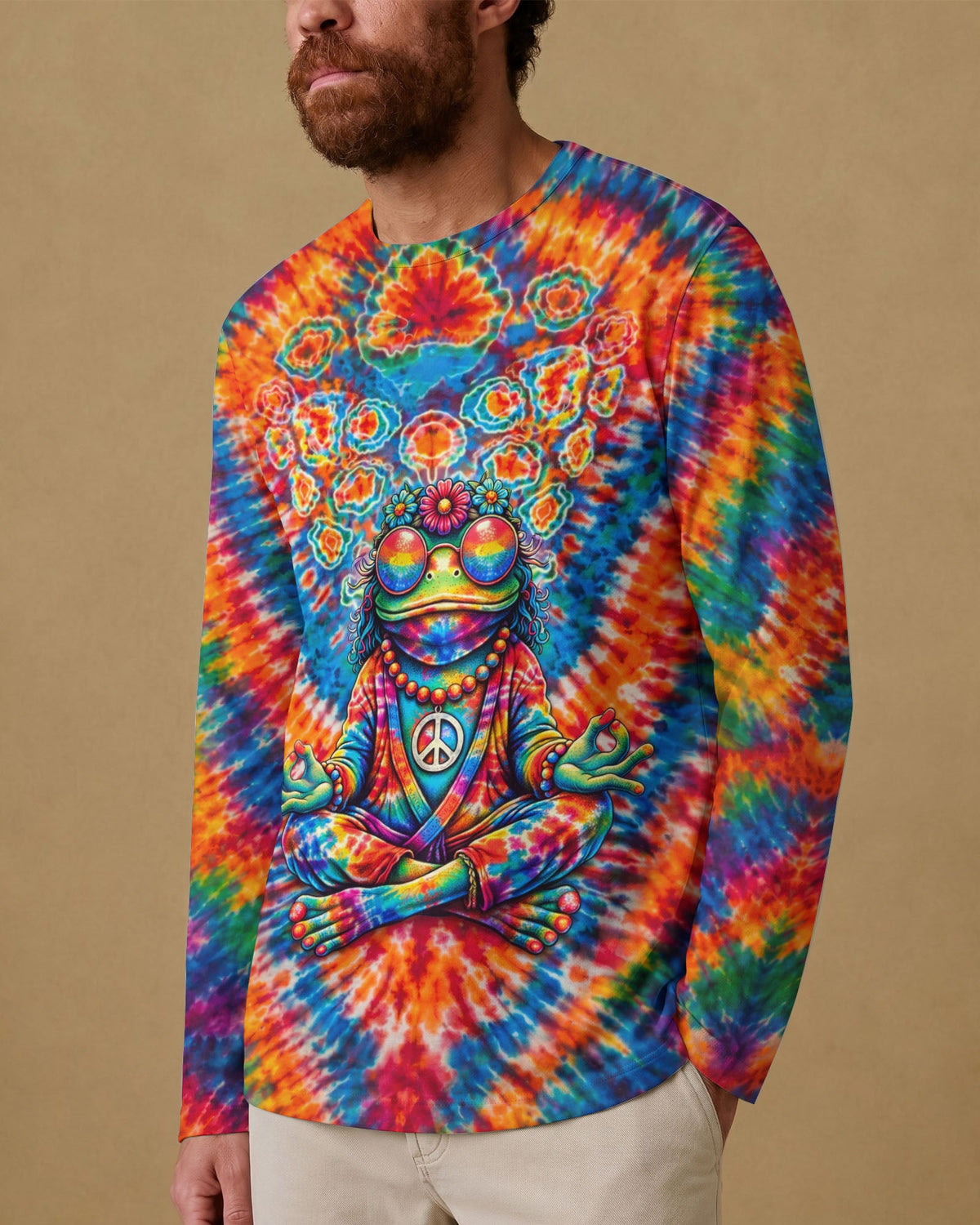 JUST BREATHE FROG V PATTERN ALL OVER PRINT - TLTW2306263