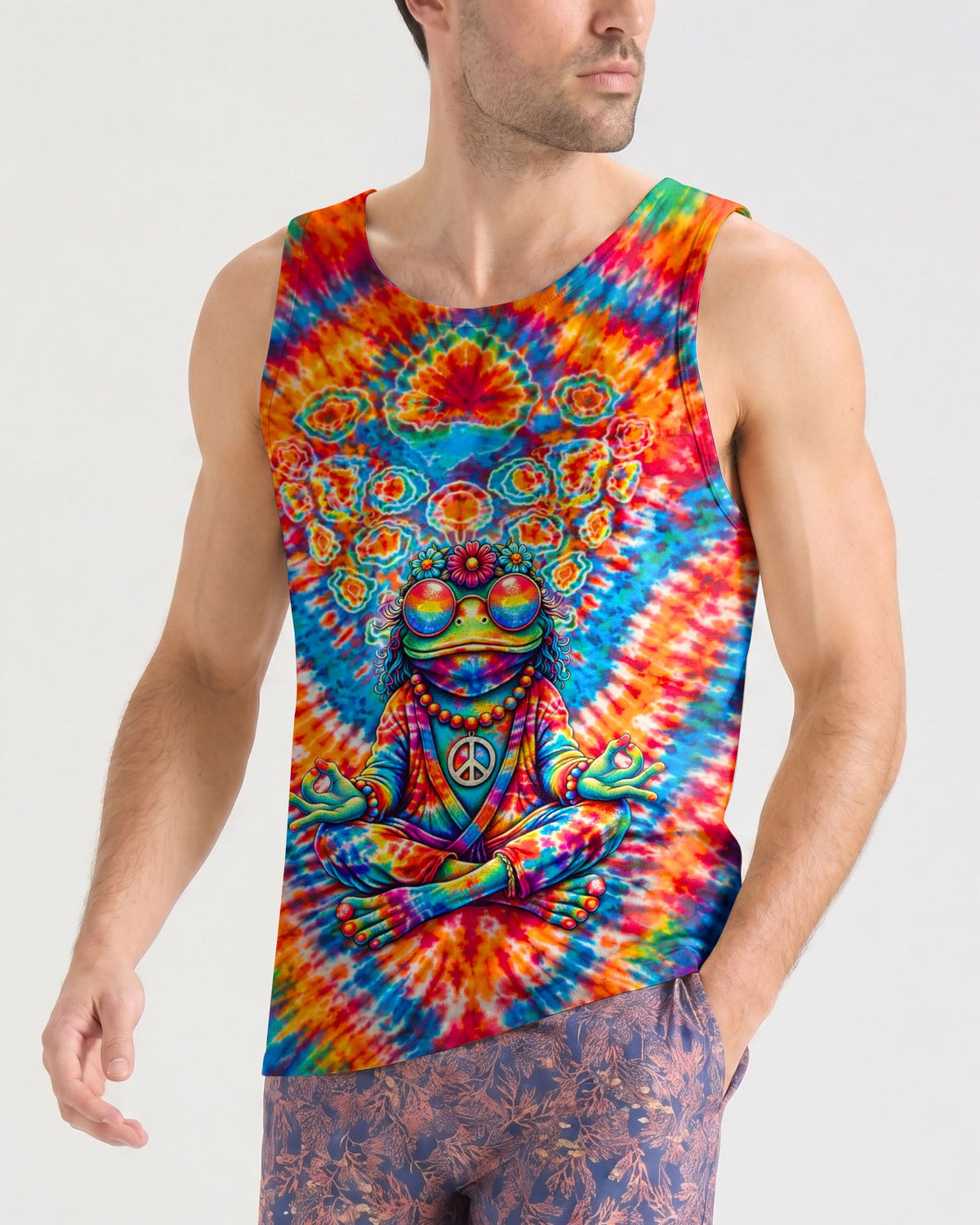JUST BREATHE FROG V PATTERN ALL OVER PRINT - TLTW2306263