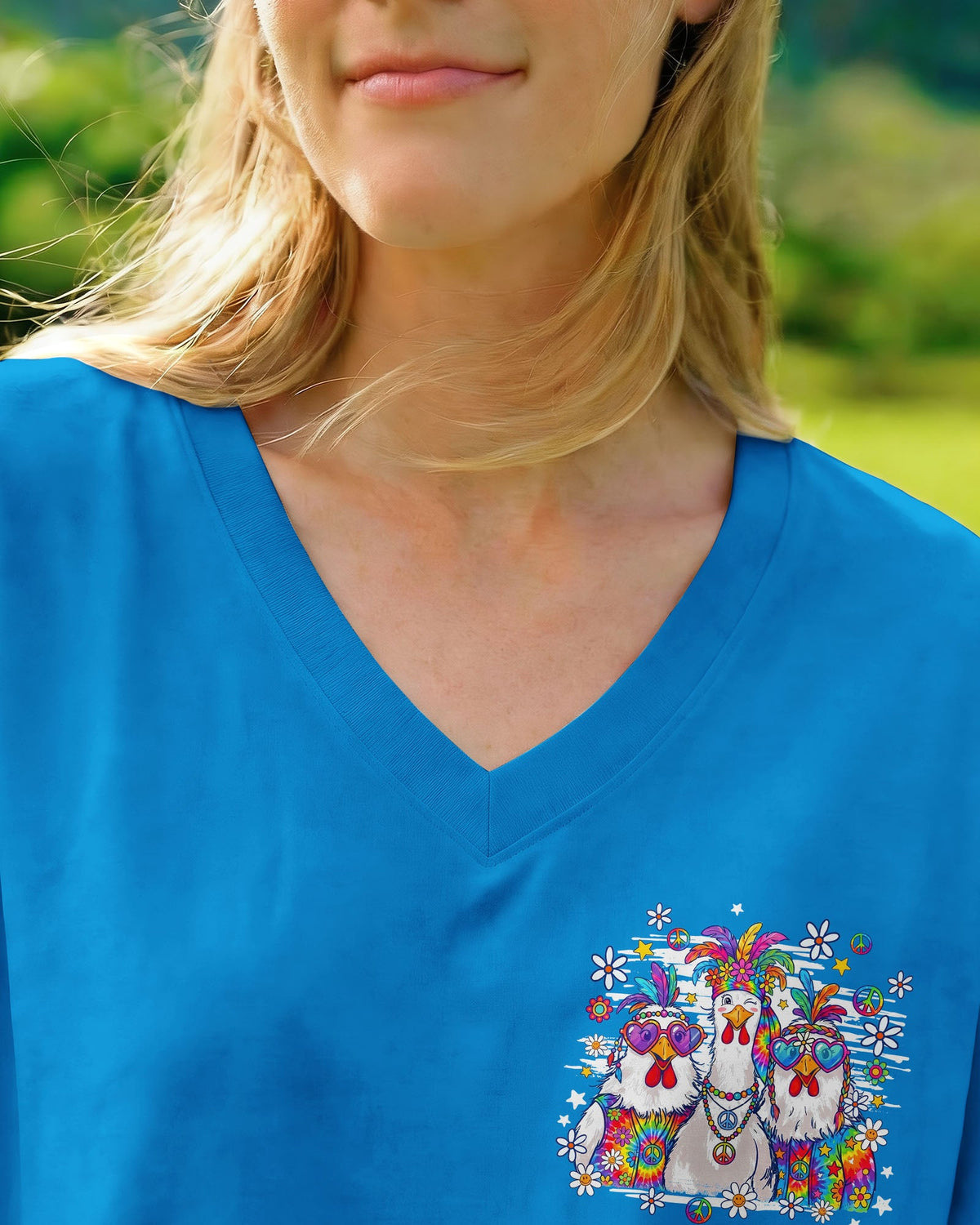 CHICKA BOOM BOOM HIPPIE CHICKEN ALL OVER PRINT - TY1306261