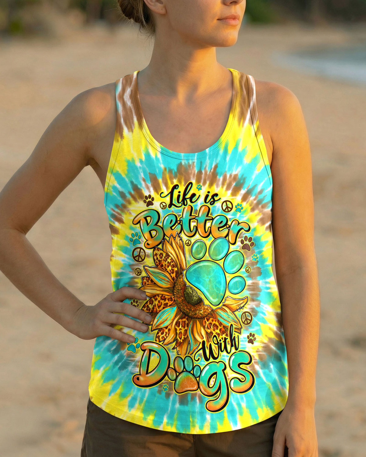 LIFE IS BETTER WITH DOGS ALL OVER PRINT - TYQY0805262