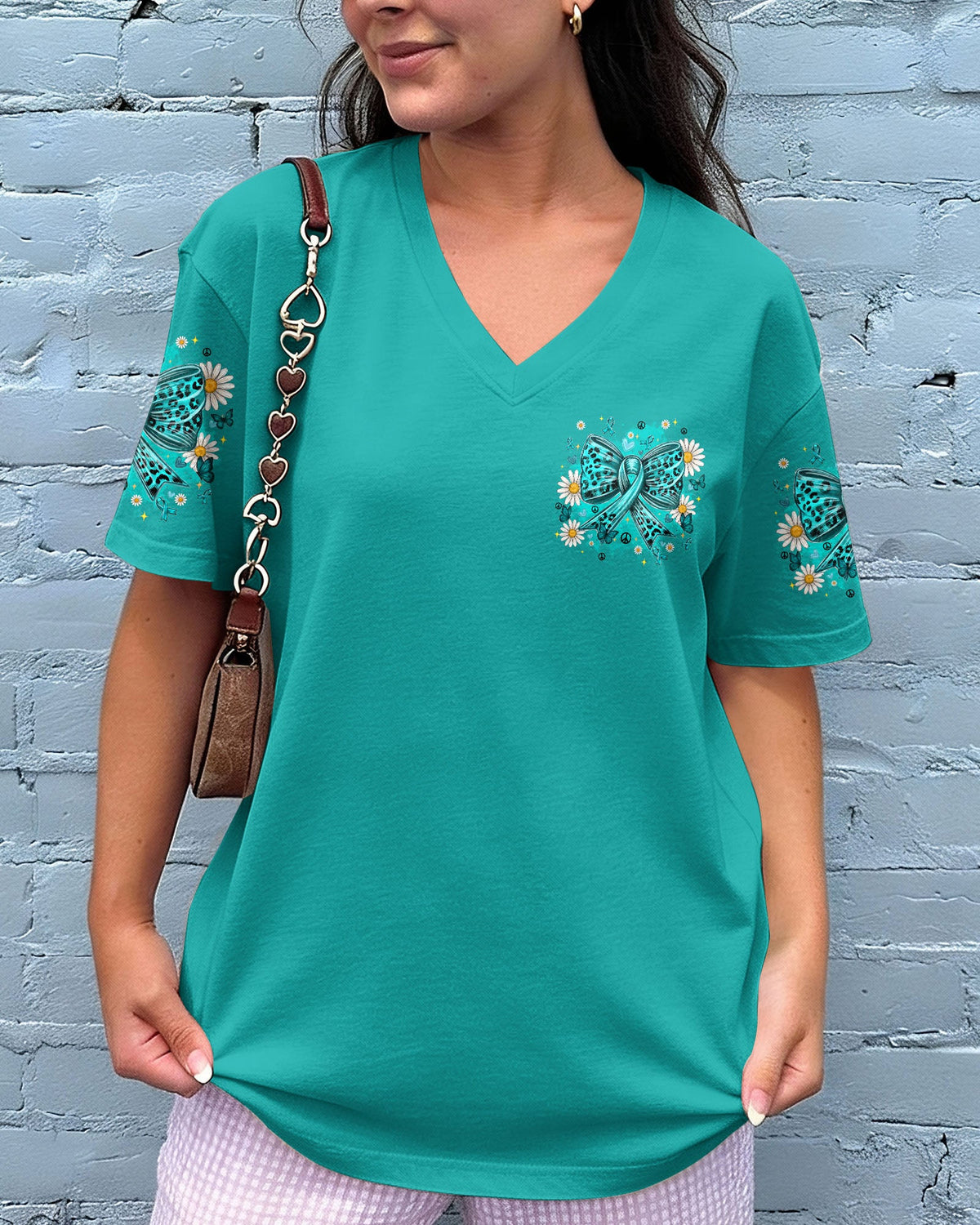 IN SEPTEMBER WE WEAR TEAL OVARIAN CANCER AWARENESS ALL OVER PRINT - TYQY1407262