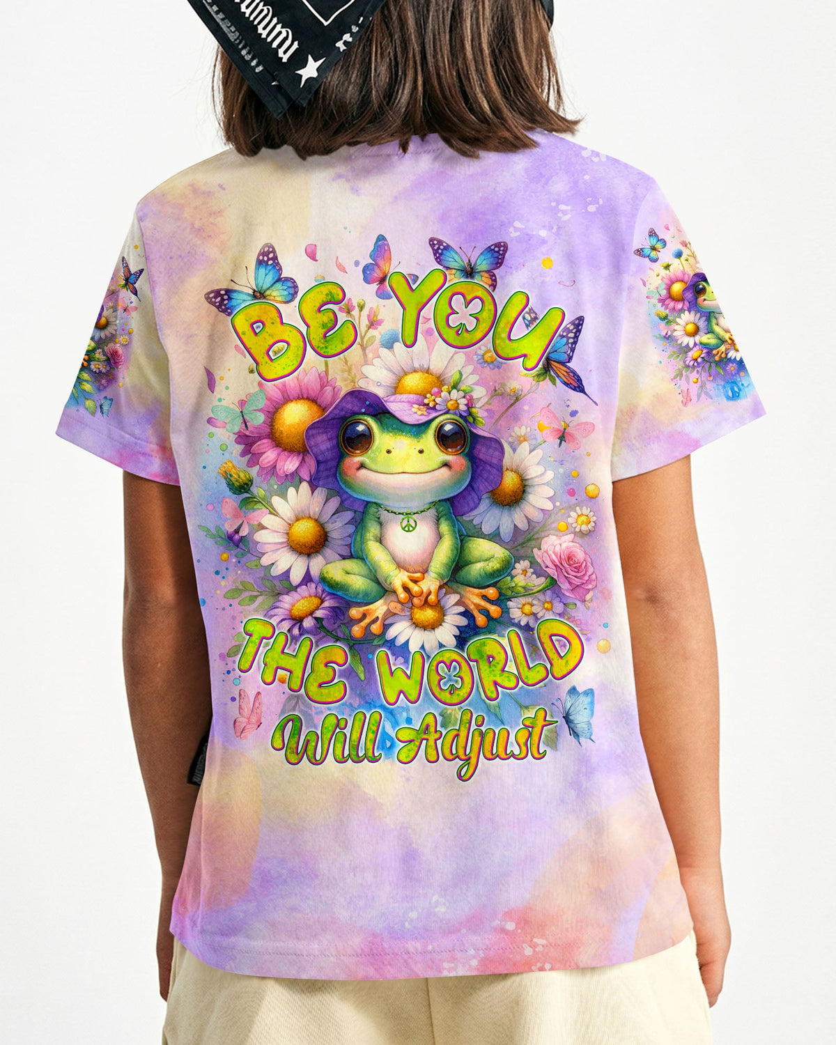 BE YOU THE WORLD WILL ADJUST FROG KIDS ALL OVER PRINT - TYQY1912232