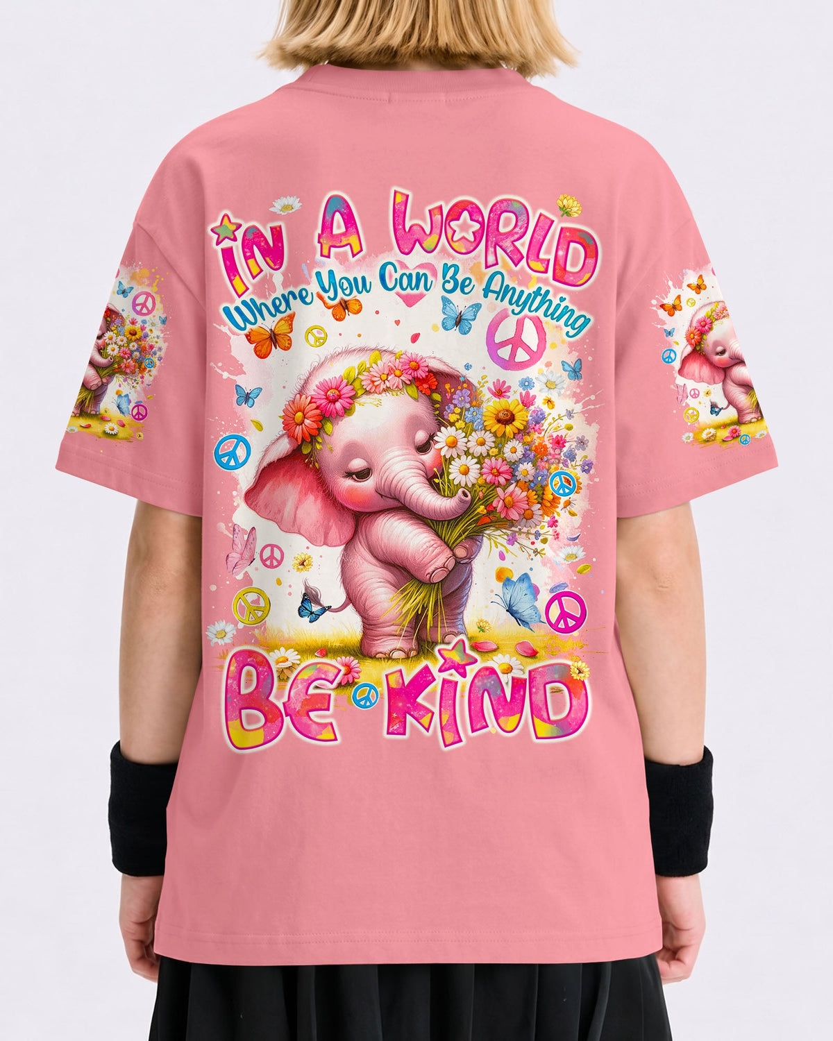 BE KIND ELEPHANT KIDS ALL OVER PRINT - TYQY1912233
