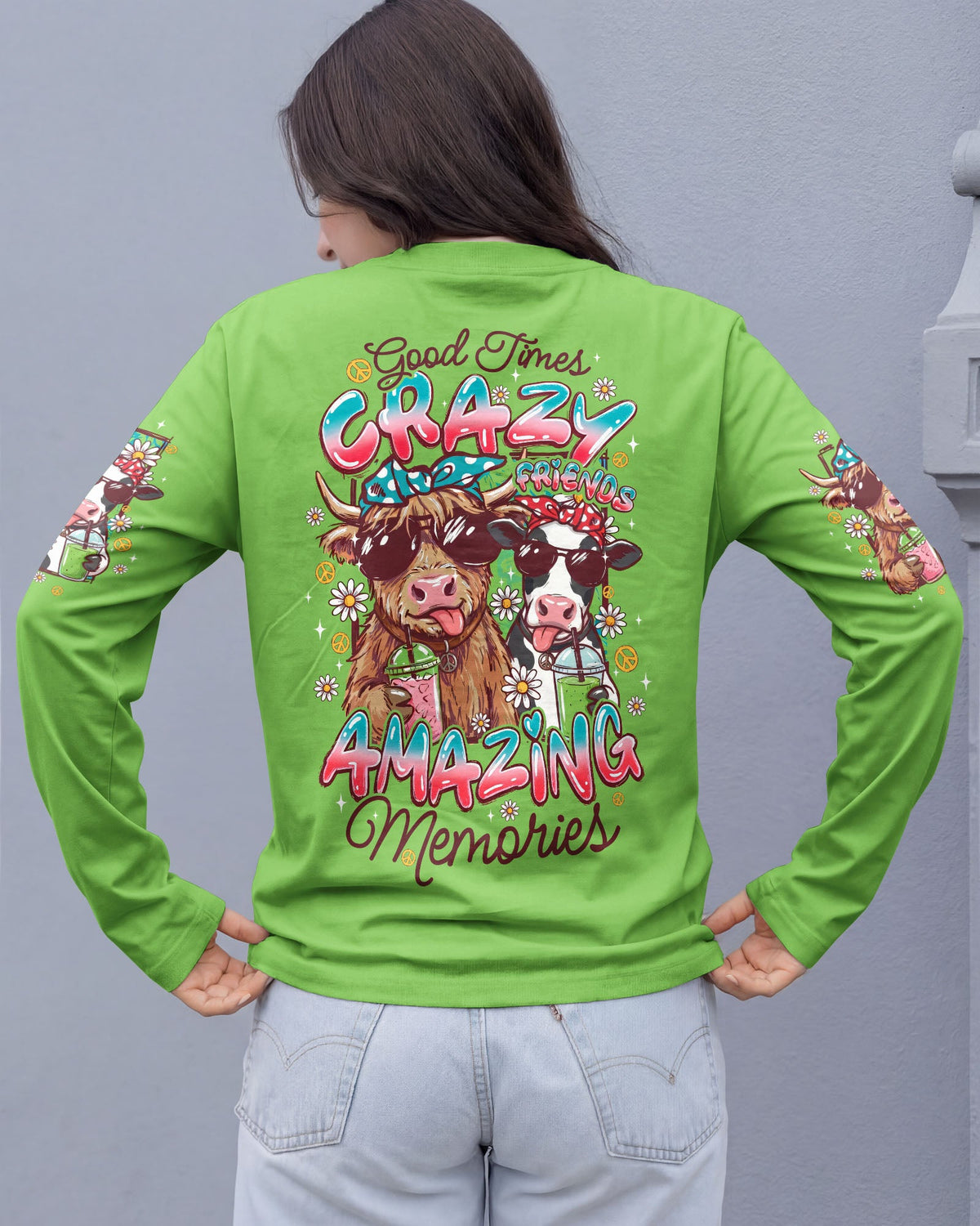 GOOD TIMES CRAZY FRIENDS COW ALL OVER PRINT - TYQY3006263