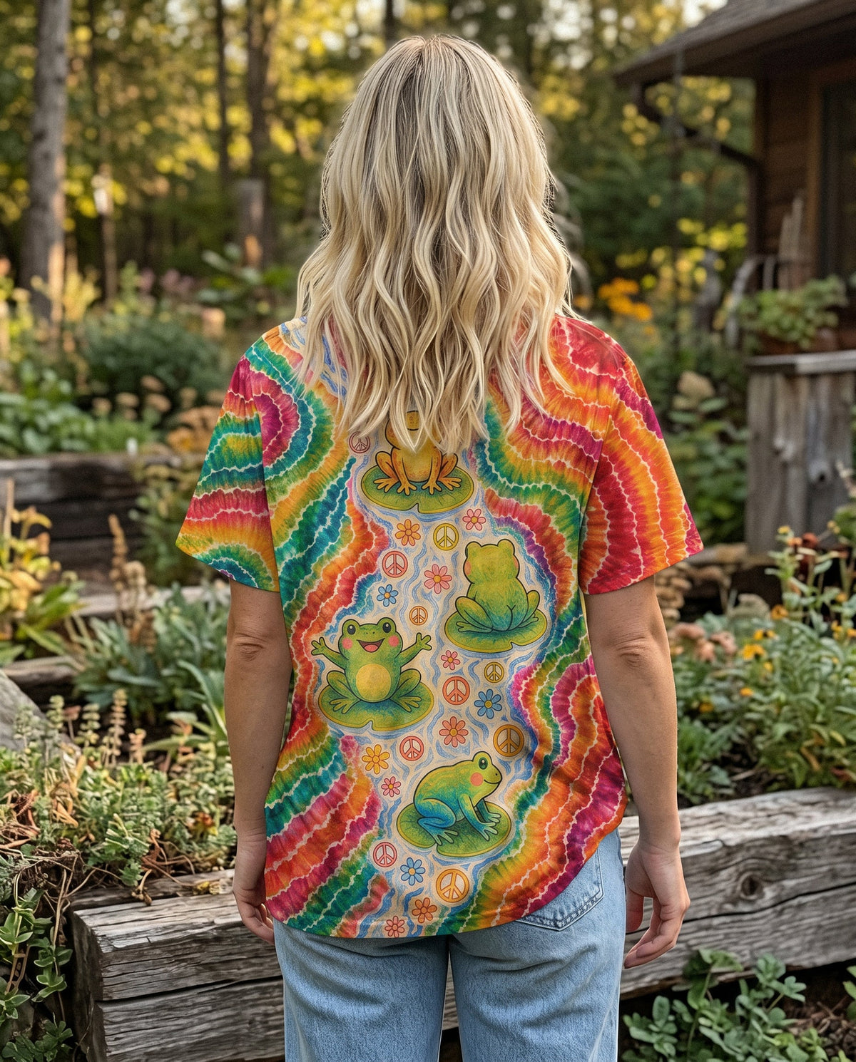 PEACEFUL FROG RAINBOW RIVER ALL OVER PRINT - KMTM1806262
