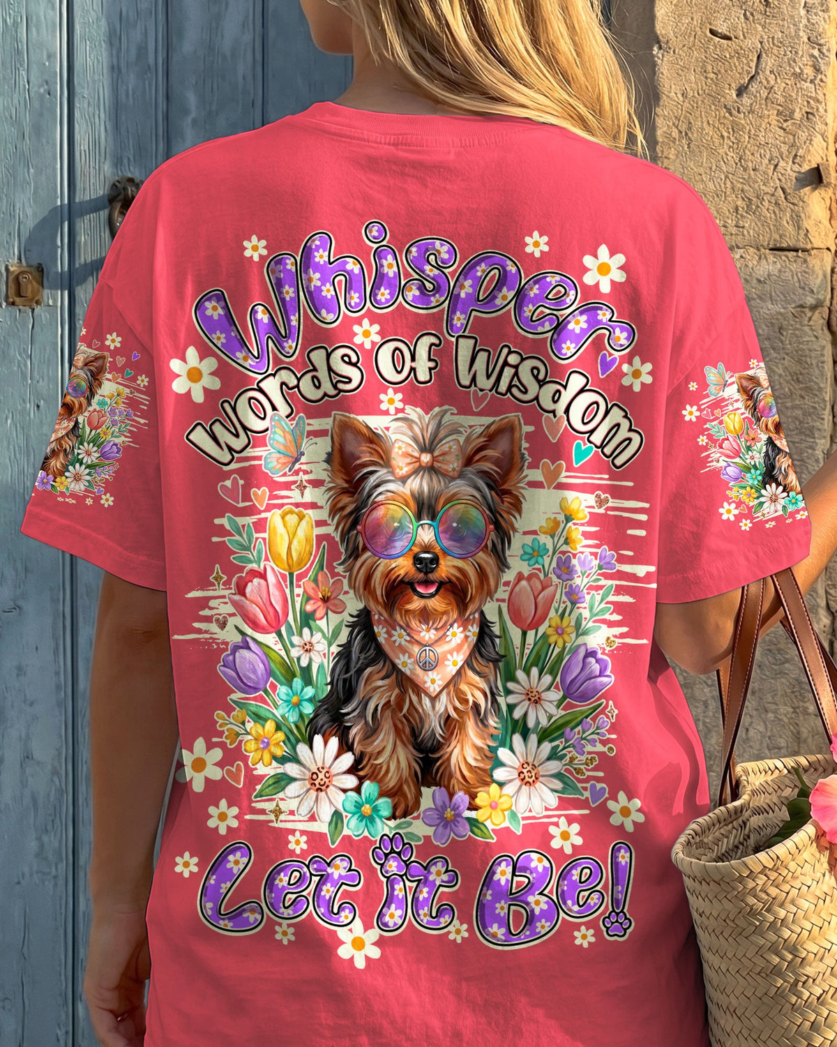 WHISPER WORDS OF WISDOM LET IT BE YORKSHIRE TERRIER DOG ALL OVER PRINT - TY0405264