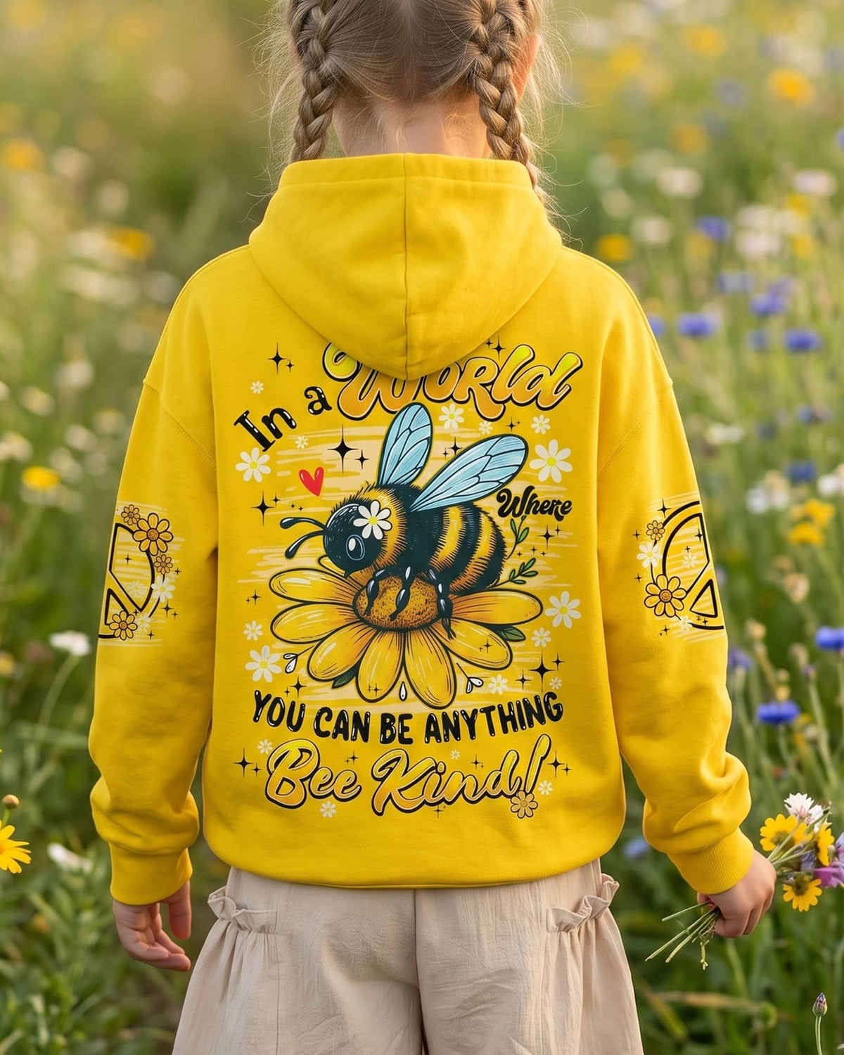 IN A WORLD WHERE YOU CAN BE ANYTHING BEE KIND KIDS ALL OVER PRINT - TYQY1106264