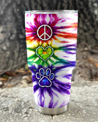 PEACE LOVE PAW PRINT SWIRL TUMBLER  - TLHG1304267