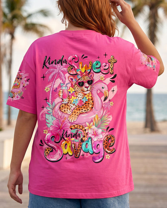 KINDA SWEET KINDA SAVAGE LEOPARD ALL OVER PRINT - TYQY0107262