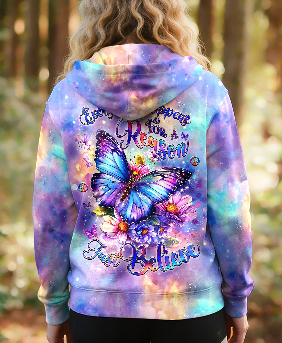 JUST BELIEVE BUTTERFLY ALL OVER PRINT  - TLHG0505263
