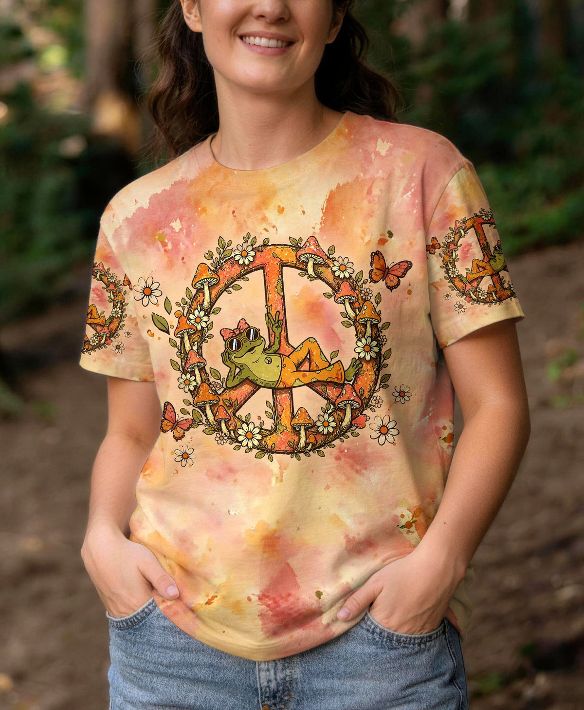 I WAS SIMPLY BORN TO DILLY DALLY FROG ALL OVER PRINT  - TLHG2804261
