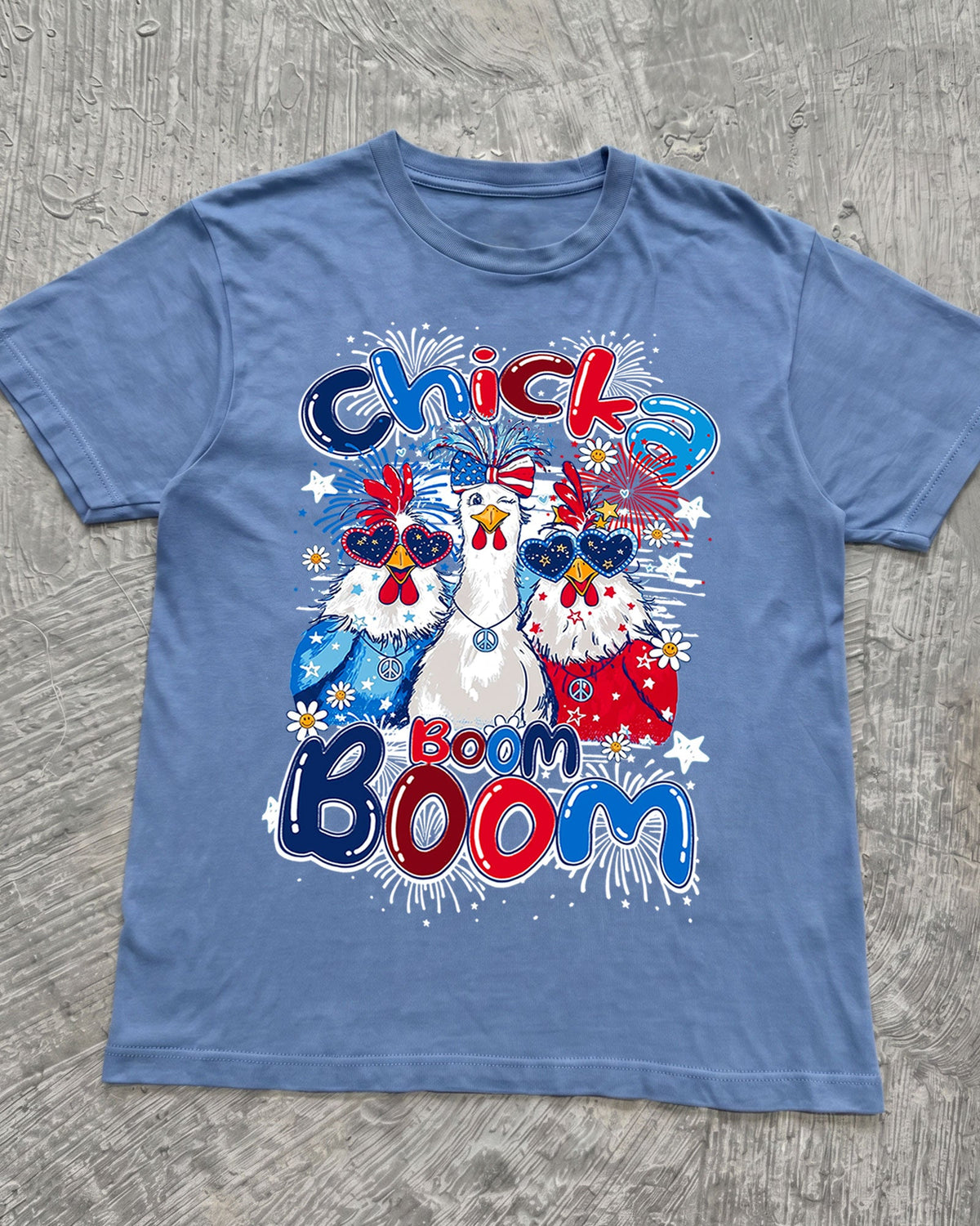 CHICKA BOOM BOOM HIPPIE CHICKEN COTTON SHIRT - TY0506261
